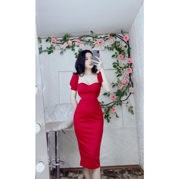 ĐẦM BODY POLY CÓ MÚT TÔN DÁNG DỰ TIỆC SANG CHẢNH LỊCH THIỆP PU