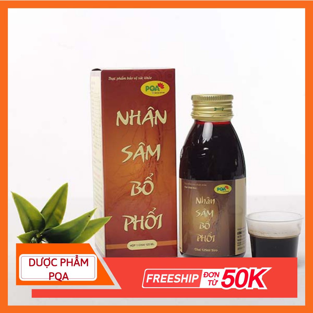 PQA NHÂN SÂM BỔ PHỔI(siro): bị ho do hút thuốc lá, thuốc lào lâu năm, bị ho do thường xuyên tiếp xúc với người hút thuốc