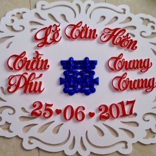 Chữ xốp dán tên đám cưới