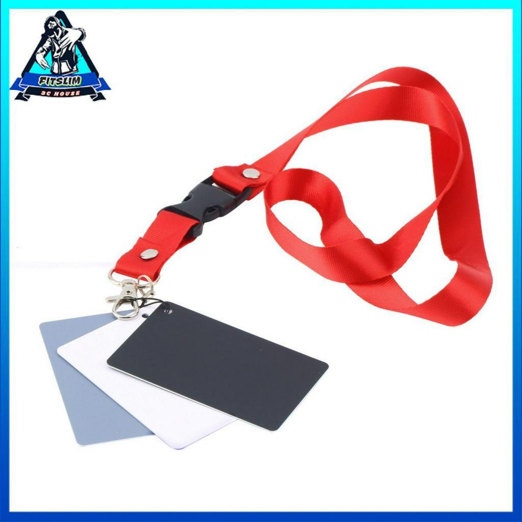 Bộ thẻ cân bằng kỹ thuật số 3 trong 1 trắng xám đen phơi sáng 18%