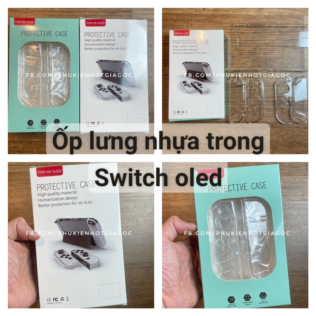 Nintendo Switch Oled - case ốp lưng trong suốt bao full máy nhựa PC - Crystal Protector