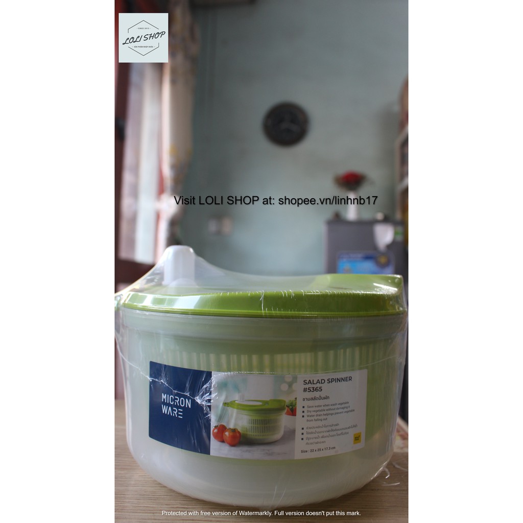 RỔ QUAY RAU SỐNG SALAD SPINNER CAO CẤP MICROWAVE THÁI LAN