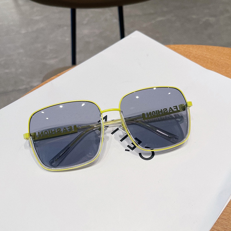 Kính Mát Gọng Vuông Cỡ Lớn Màu Kẹo Thời Trang Phong Cách Retro