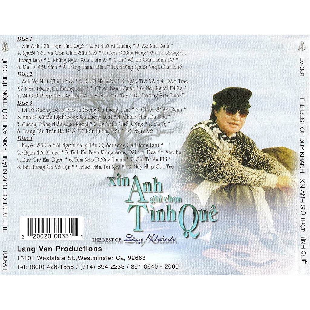 Bộ 4 CD ca sĩ Duy Khánh Xin giữ trọn tình quê