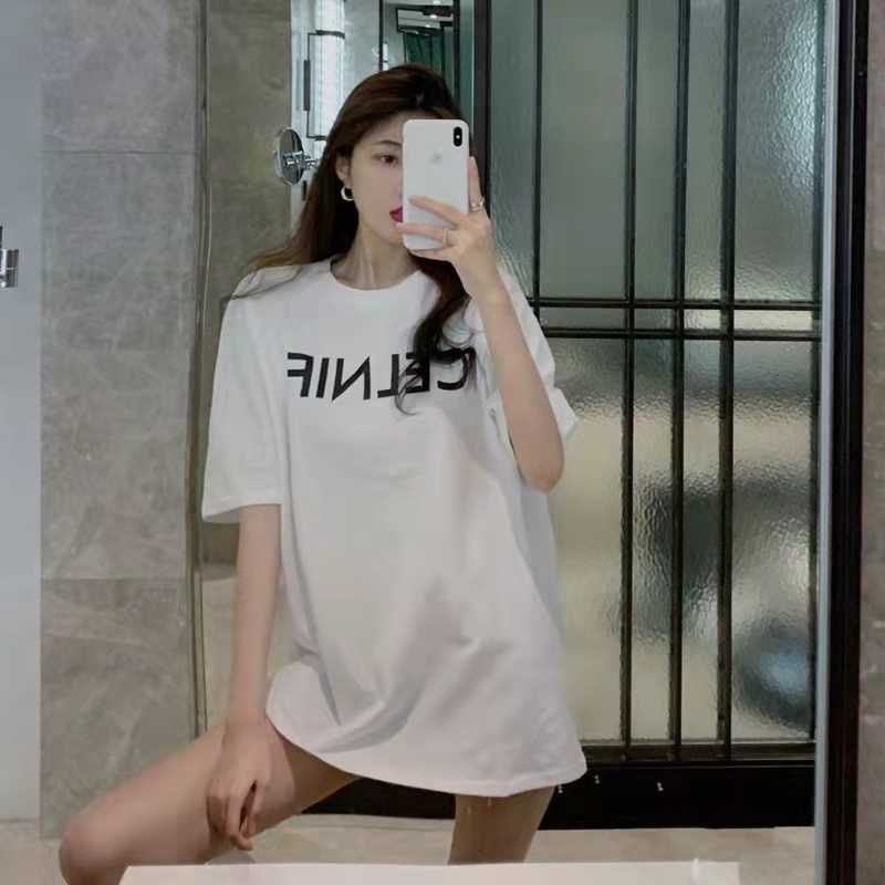 Áo Thun Trắng Tay Ngắn Dáng Rộng Phong Cách Hàn Quốc Thời Trang Mùa Hè Cho Nữ