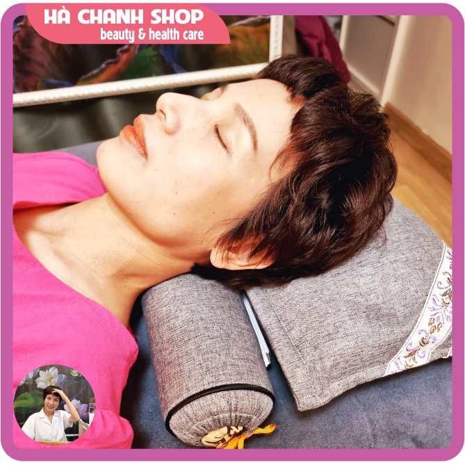 Gối Thảo Dược Kê Cổ Gối Đầu Ngải Cứu Có Cắm Điện Làm Nóng Cổ Spa Hương Thơm Thảo Mộc Giúp Giảm Đau Nhức Cổ Vai