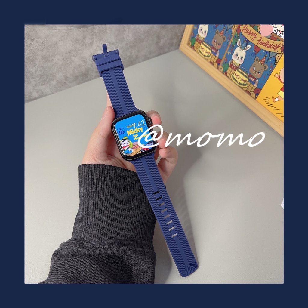 Dây Silicone Thay Thế Cho ĐồNg Hồ Apple Watch Series 7 6 5 4 3 2 1 SE 41mm 45mm 44mm 40mm