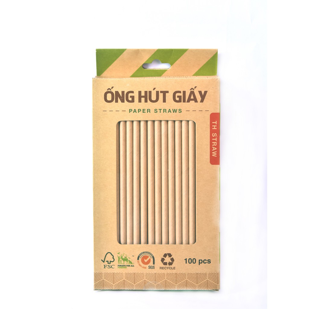 Ống hút giấy PAPER STRAWS (100 PCS)