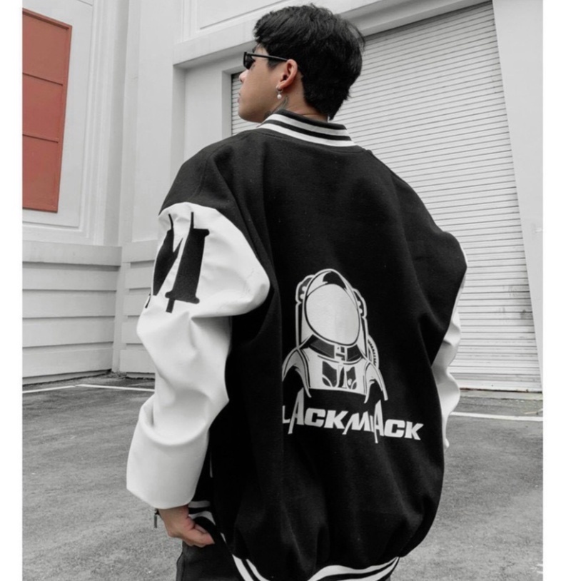 Áo khoác bomber nỉ nam nữ Unisex cao cấp 2 lớp dày dặn, áo khoác dù phao đẹp form rộng mặc đôi, couple màu đen K017 - Hà