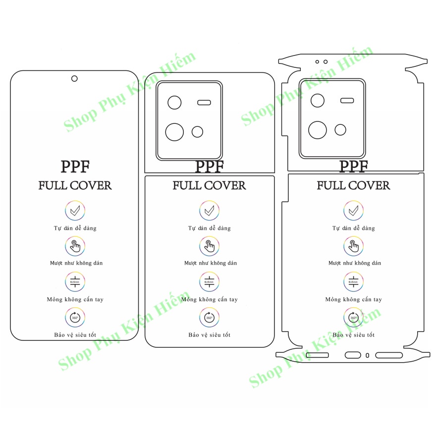 Dán PPF full viền iQoo 10 Pro – Tặng dán camera