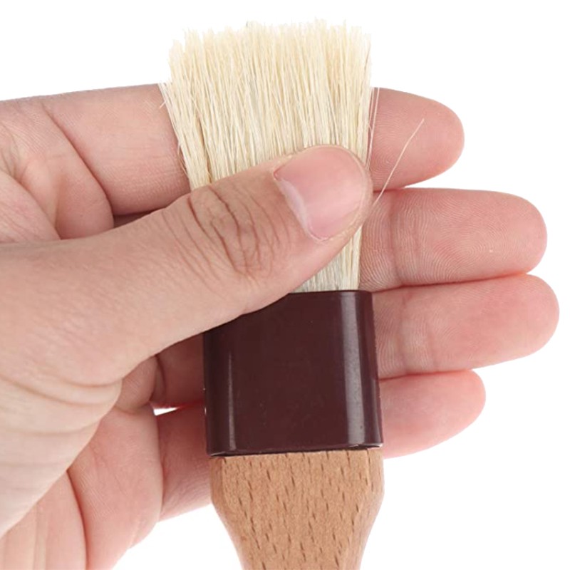 2 Pack Pastry Brushes Basting Oil Brush Kitchen with Hardwood Handles