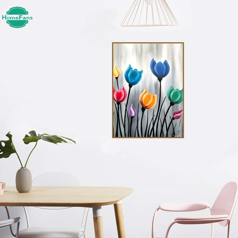 Bộ Tranh Đính Đá 5d Tự Làm Hình Phong Cảnh Hoa Kích Thước 30x40cm