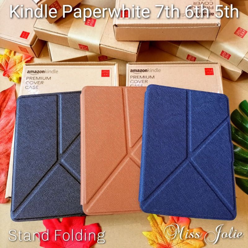 Ốp Máy Đọc Sách Gấp Origami Có Giá Đỡ Cứng Cho Kindle Paperwhite 7th 6th 5th Kpw 3 2 1