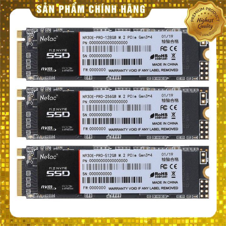 [HÀNG CHÍNH HÃNG] Ổ cứng - Ổ cứng SSD M.2 Netac N930E Pro 128GB || 256GB || 512GB M.2 2280 PCIe NVMe Gen3x4