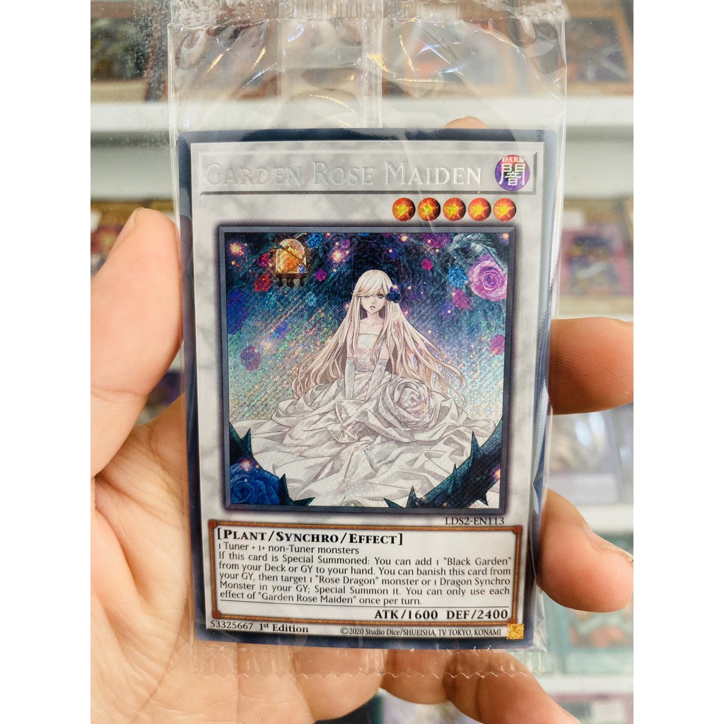 Thẻ Bài YugiOh! Mã LDS2-EN113 - Garden Rose Maiden - Secret Rare - 1st Edition