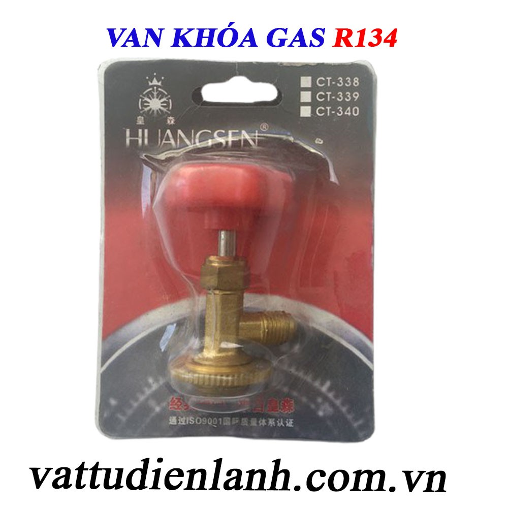 Van mở khóa gas lon Huangsen CT-338-339-340 (chọn đúng loại như hình) Valve nạp gas lạnh R12 R22 R32 R134 R410 R600 TD