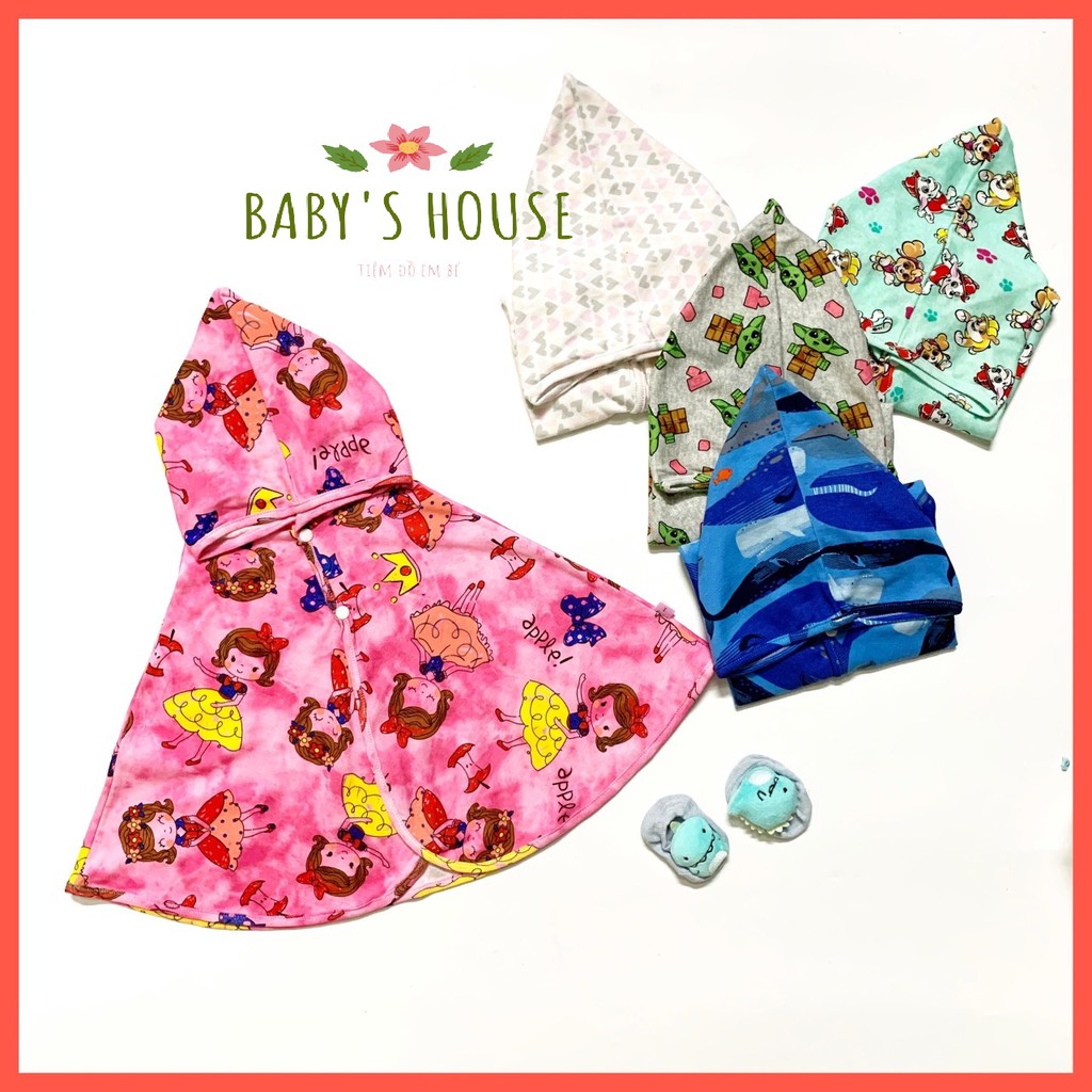 Áo choàng chống nắng kiểu cánh dơi cotton đáng yêu cho bé