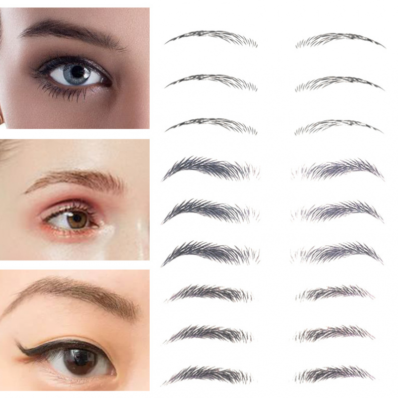 (hàng Mới Về) Set 10 Miếng Dán Lông Mày 4d Chống Nước Lâu Trôi | BigBuy360 - bigbuy360.vn