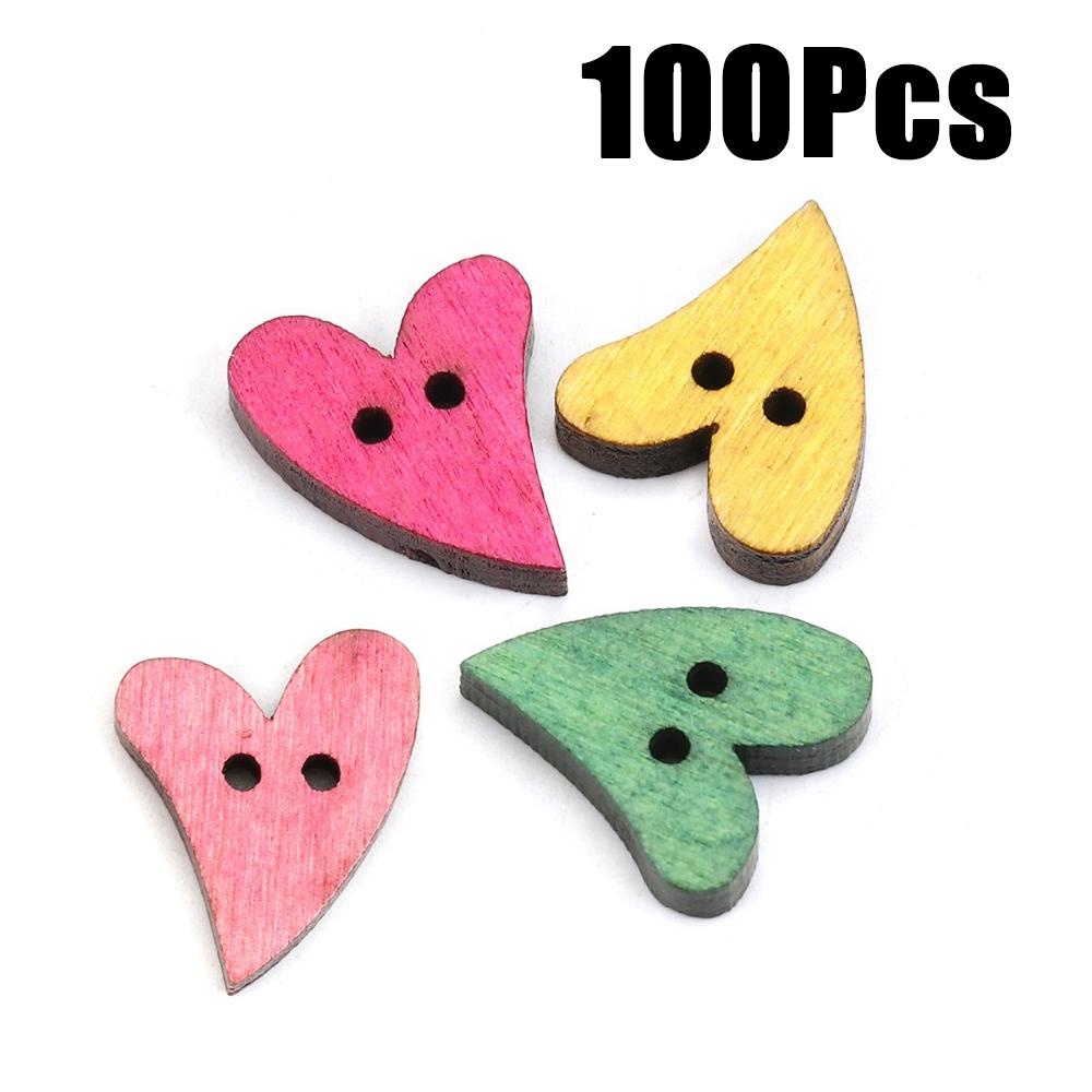 Nút Áo Hình Trái Tim Trang Trí Quần Áo Thủ Công DIY