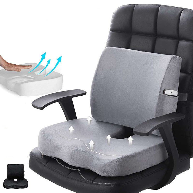 Đệm lót ghế ngồi hỗ trợ hông và lưng bằng xốp hoạt tính chăm sóc sức khỏe tiện dụng