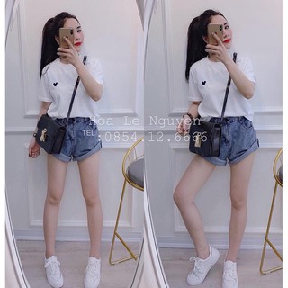 Áo thun thêu Mickey
