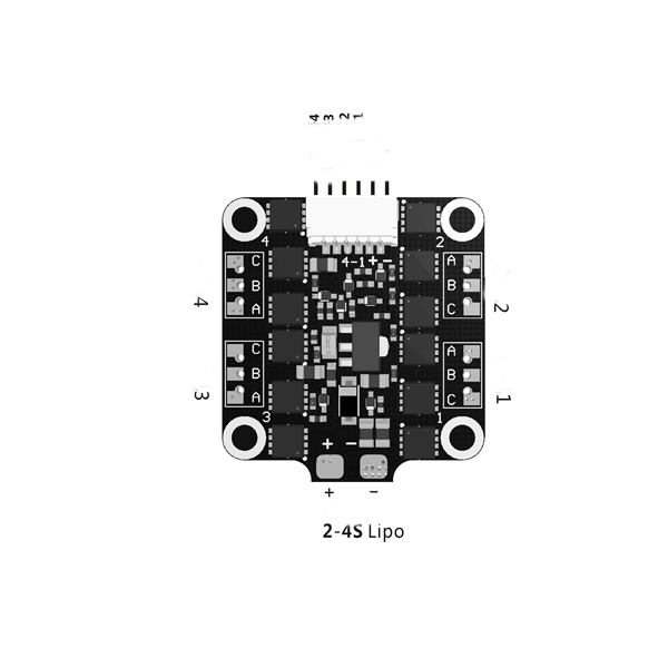 Mạch điều tốc esc 15A 4 in 1, 2-4s