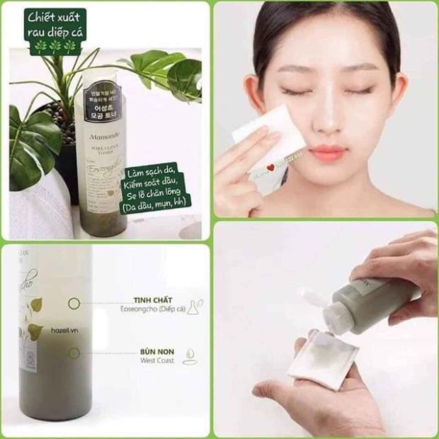 Nước Hoa Hồng Mamonde Diếp Cá Làm Sạch Dầu Nhờn Và Ngăn Ngừa Mụn 250ml