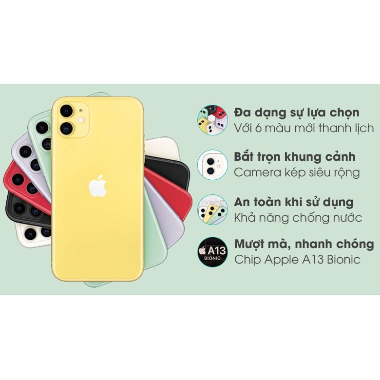 Điện thoại iPhone 11 Quốc tế 128GB Mới 99% Bảo Hành 12 Tháng | BigBuy360 - bigbuy360.vn