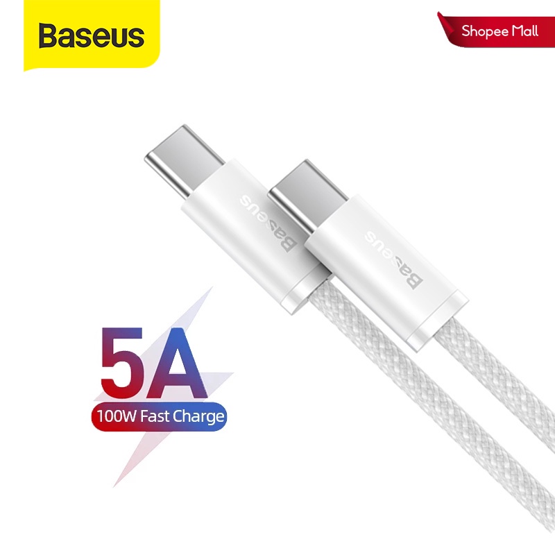 Dây cáp sạc nhanh PD Baseus 100W từ Type-C sang Type-C tiện dụng cho Macbook Pro iPad Xiaomi Samsung