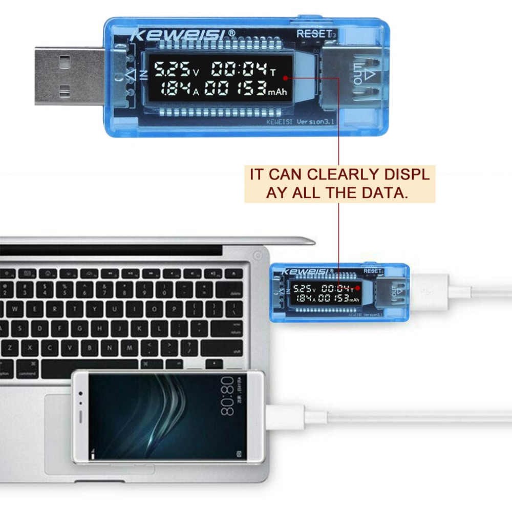 USB đo dòng cốc sạc, dây cáp, pin dự phòng KWS-V20, KWS-V21