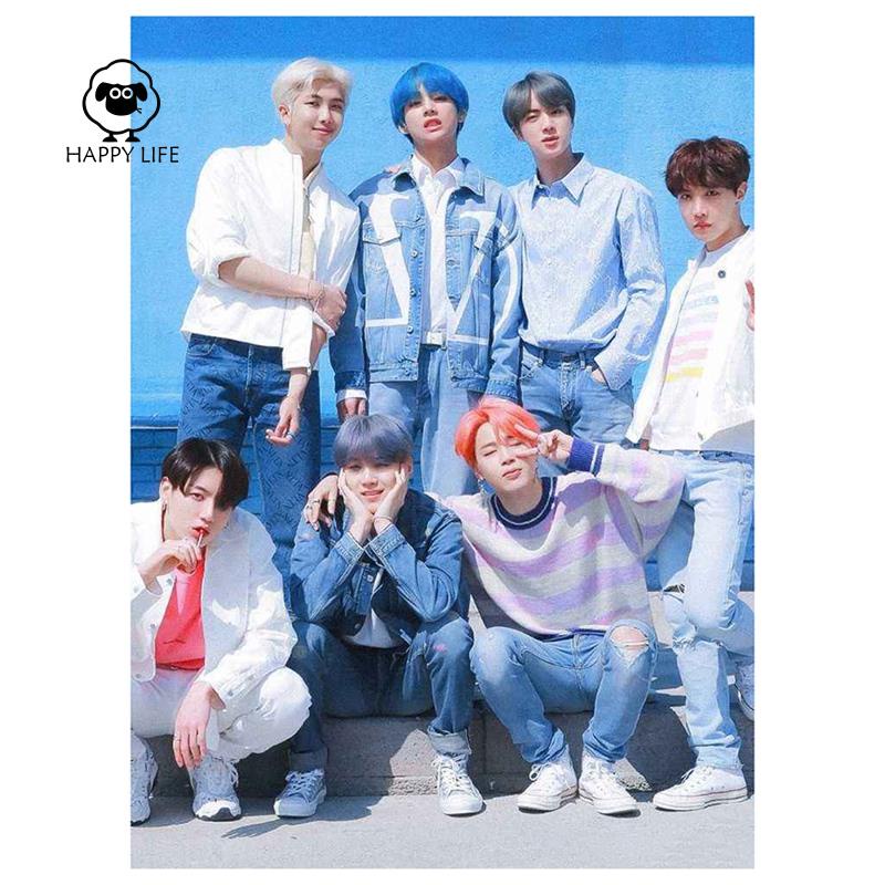 Bộ Tranh Đính Đá Tự Làm Hình Nhóm Nhạc BTS