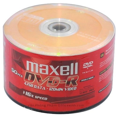 Cọc 50c đĩa trắng DVD Maxell 4,7Gb loạ thumbnail