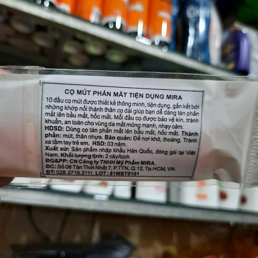 10 đầu cọ mút phấn mắt tiện dụng Mira