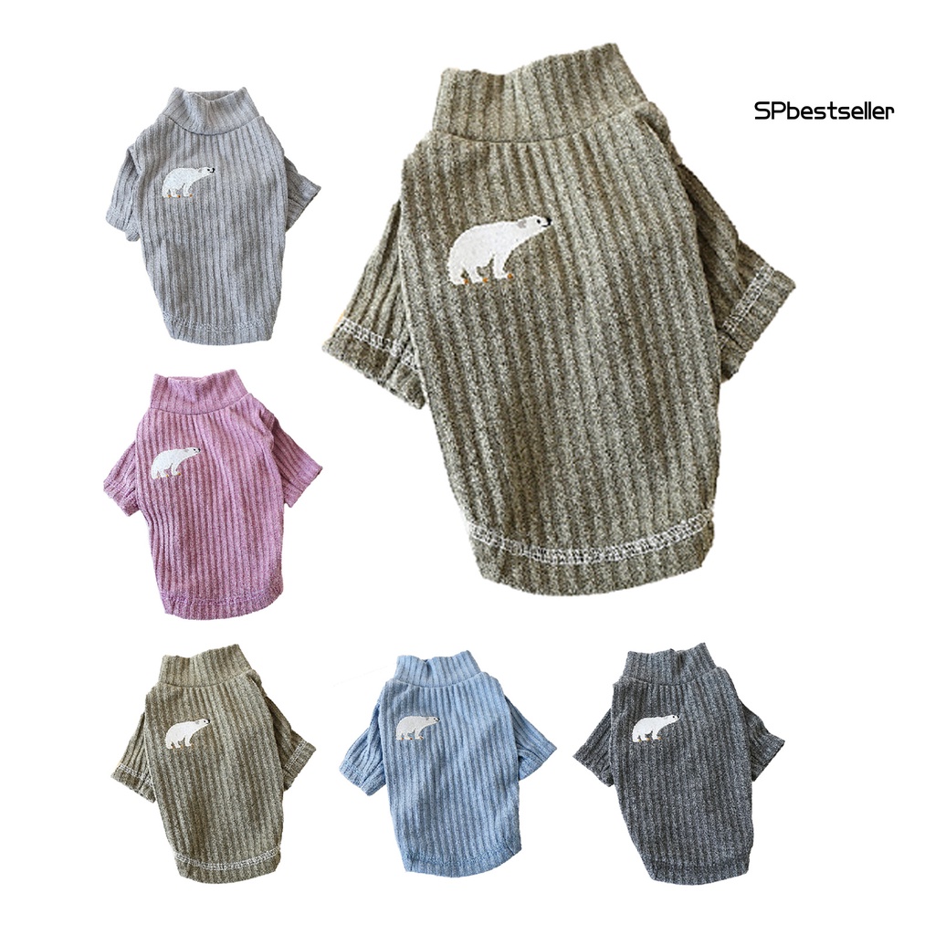 Áo thun tay dài cổ cao thoải mái thời trang mùa thu cho thú cưng