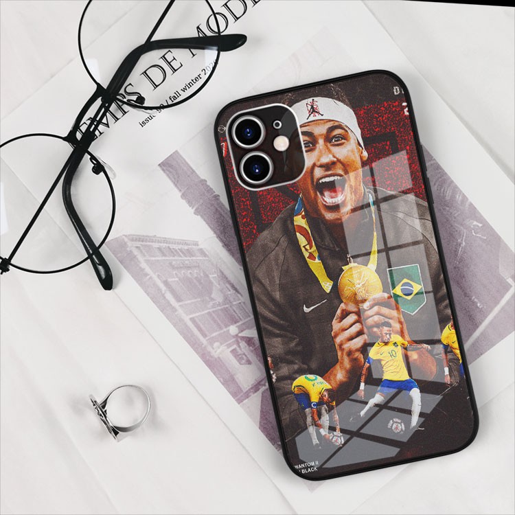 Ốp kính GOGO Neymar khoe cúp Iphone 7 - Iphone 12 pro max OK-FOO2001062