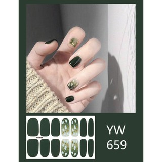 Nhãn dán trang trí móng tay màu gradient long lanh YW657-YW676