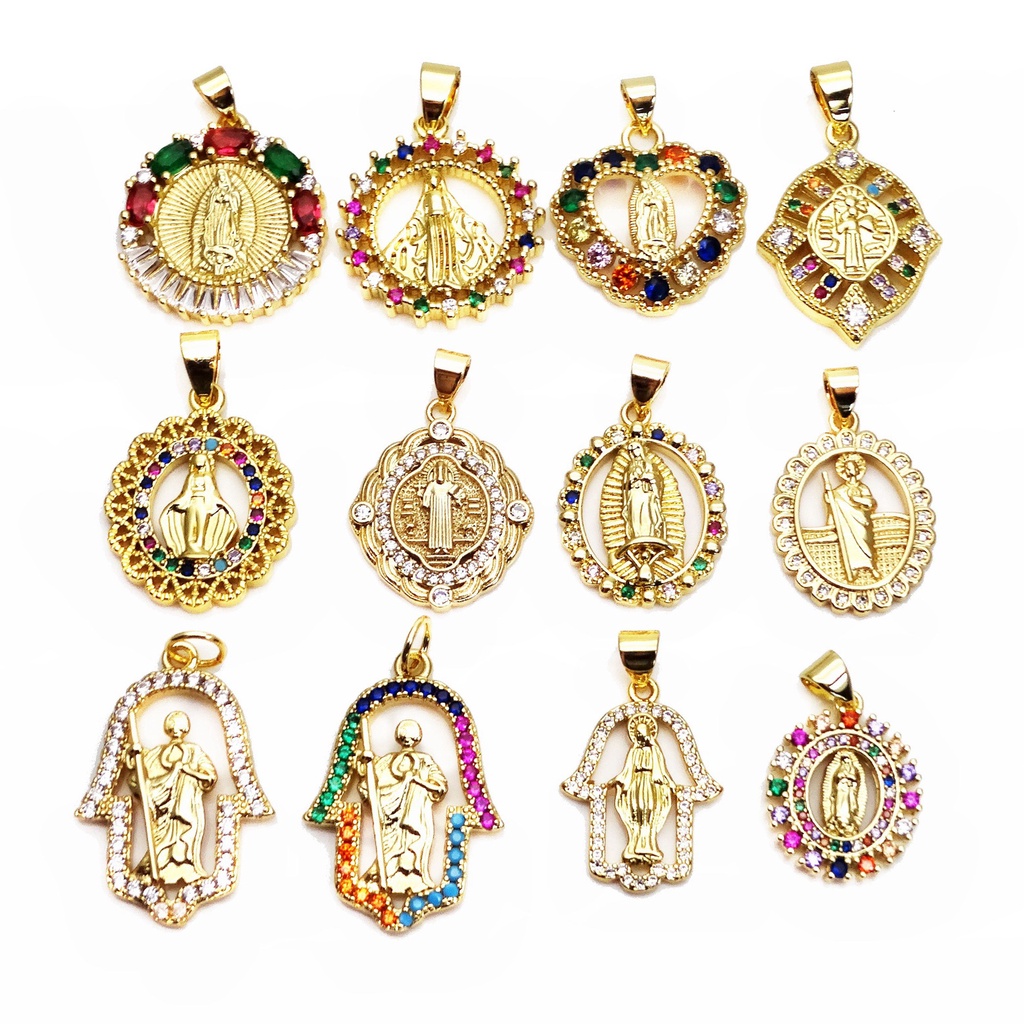 Mặt Dây Chuyền Hình Bàn Tay Đức Mẹ Đính Đá Zircon