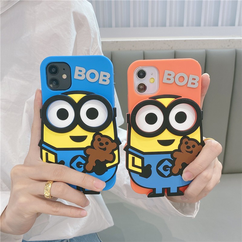 Ốp điện thoại silicon mềm chống rơi in hình minion cho iPhone 11 Pro Max 12 / iPhone X Plus 8 6 11
