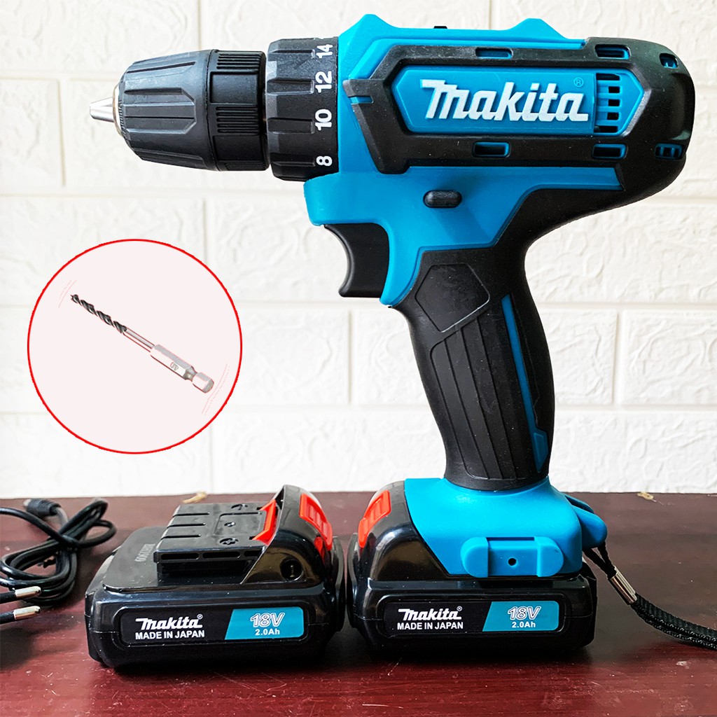 MAY KHOAN MAKITA 18V - TẶNG MŨI KHOAN - ĐA CHỨC NĂNG - LÕI ĐỒNG - MÁY KHOAN PIN MAKITA - MAY BẮT VÍT 18V