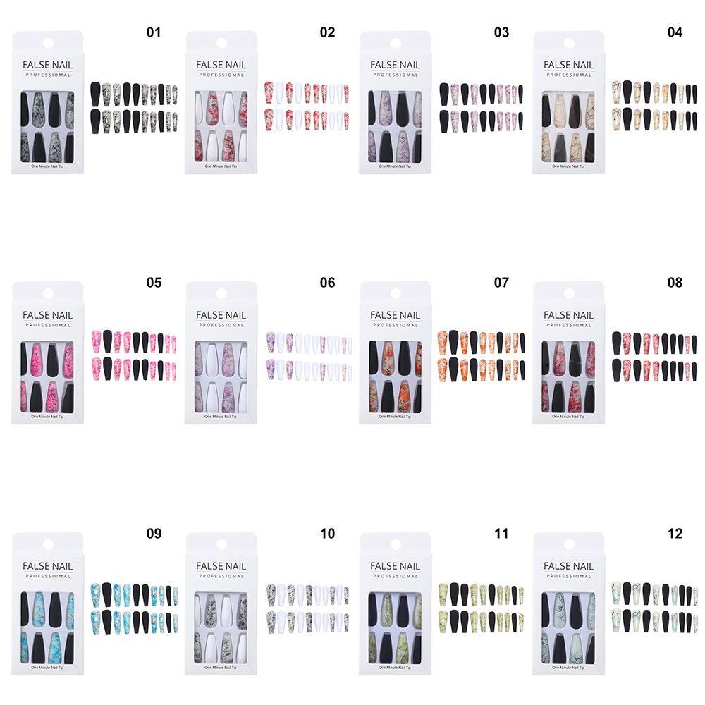 Móng Tay Giả Hình Chữ T Siêu Dài Trang Trí Nghệ Thuật