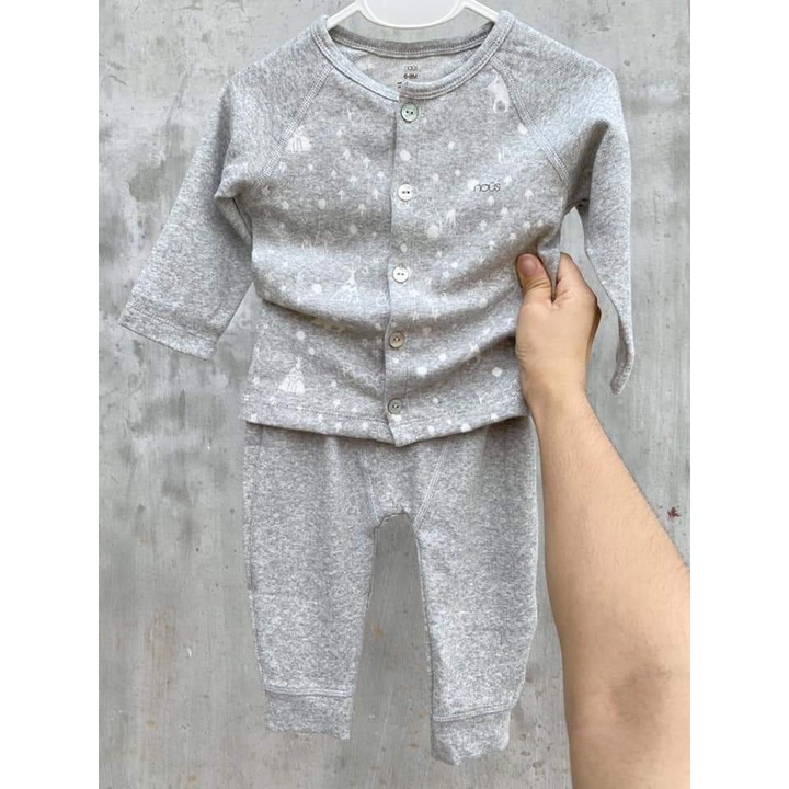 NOUS SALE - [Tổng hợp ] Bộ cài thẳng dài tay cho bé trai, bé gái từ sơ sinh đến 12 tháng ( nous velours )