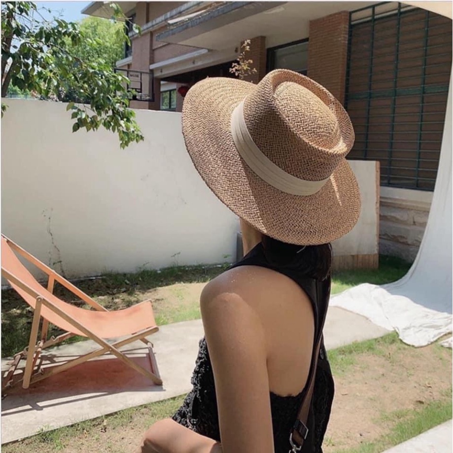 MŨ CÕI ĐI BIỂN🍒FREESHIP🍒MŨ CÓI ĐI BIỂN GẮN RUY BĂNG XẾP NẾP SIÊU SANG