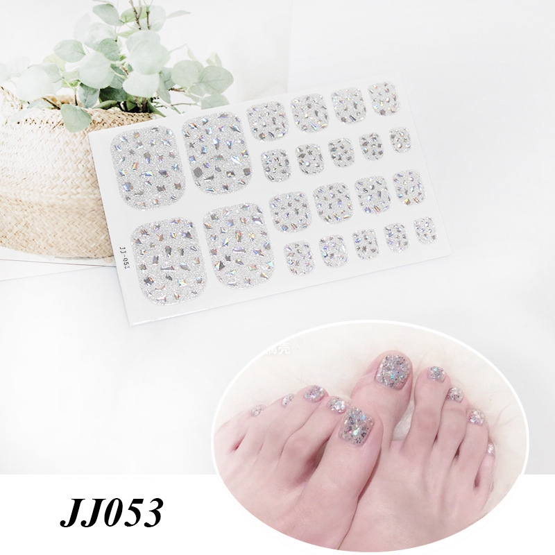 Set 22 miếng dán trang trí móng chân 3D thời trang JJ041-060 DIY