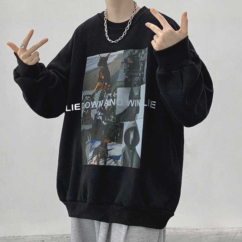 Shineess Áo Sweater Nỉ Bông Love Wins Thu Đông Ulzzang hiphop In Unisex Form Rộng Size M-8XL