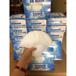 Khẩu trang 3D mask (Hộp 50chiếc)- Màu trắng