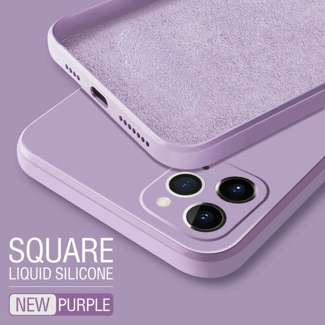 Ốp lưng silicon cạnh vuông Cho iPhone 13 12 Pro Max Mini 2021 4G 5G 2021