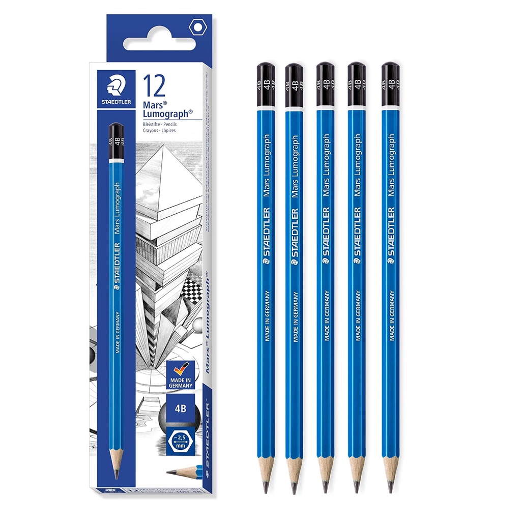 Hộp 12 Bút chì 4B STAEDTLER 100-4B - Hàng chính hãng