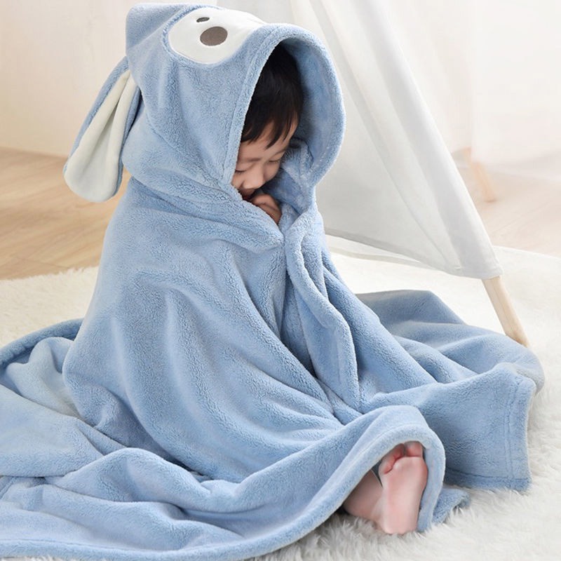 [Loại 1- Túi zip ] Khăn tắm có mũ, khăn choàng tắm -  áo choàng tắm, khăn ủ Thỏ chất liệu cotton mềm mịn [Olala Baby]