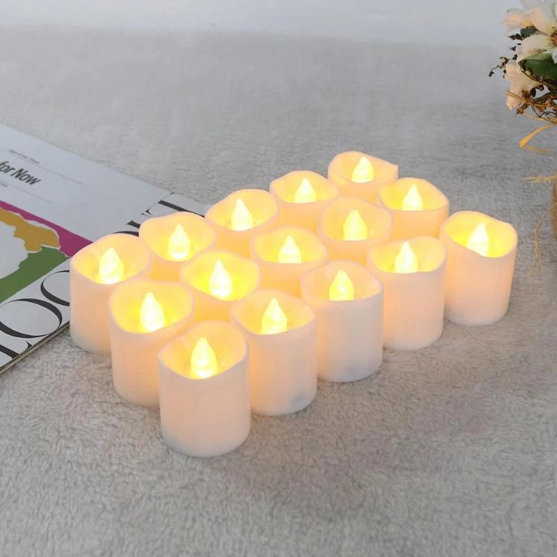 1Pc LED Simulation Candles Light/Battery Powered Flameless Tea Wax Light/Party Decoration Candle Lamp/Flashing