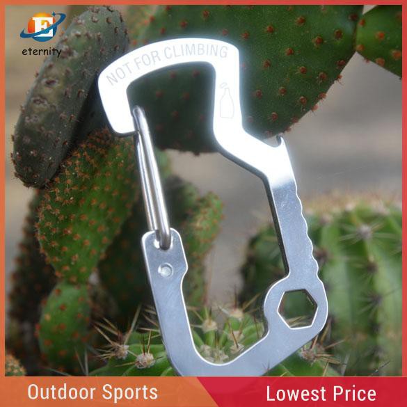 ※Eternity※Durable Survival Camping Hiking Rescue Gear Mini Carabiner Keychain EDC Multi Tool※